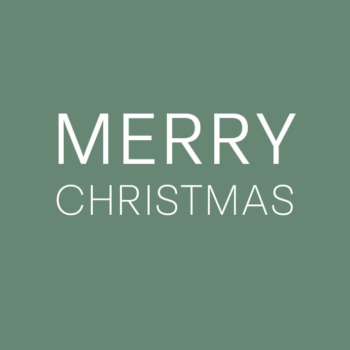 Greeting card - Merry Christmas - Green