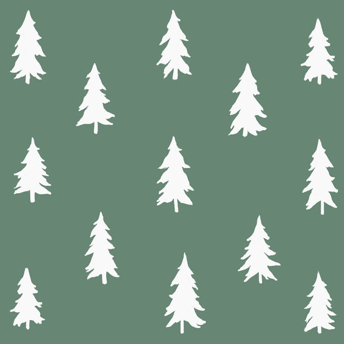 Greeting card - Christmas trees - Green