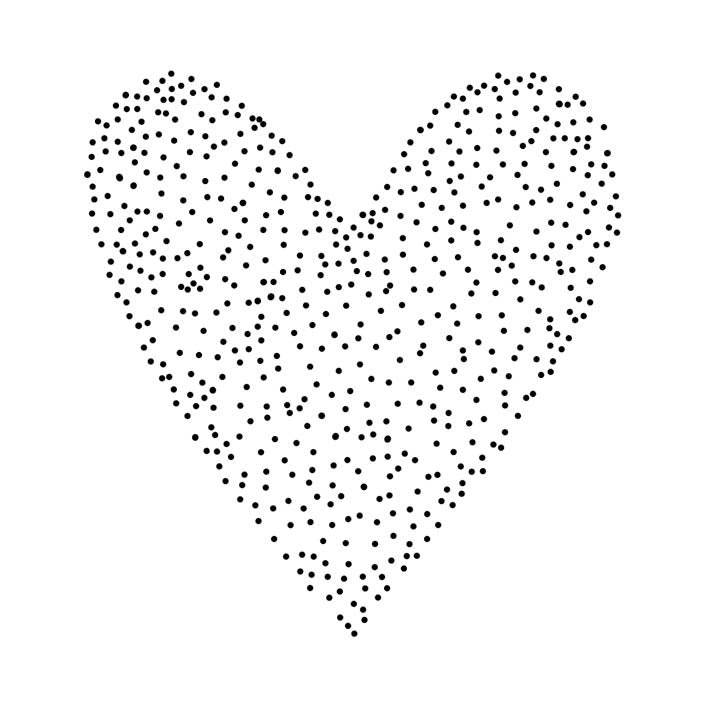 Greeting card - Heart - Dots
