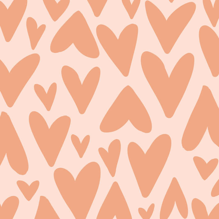 Greeting card - Hearts - Pink