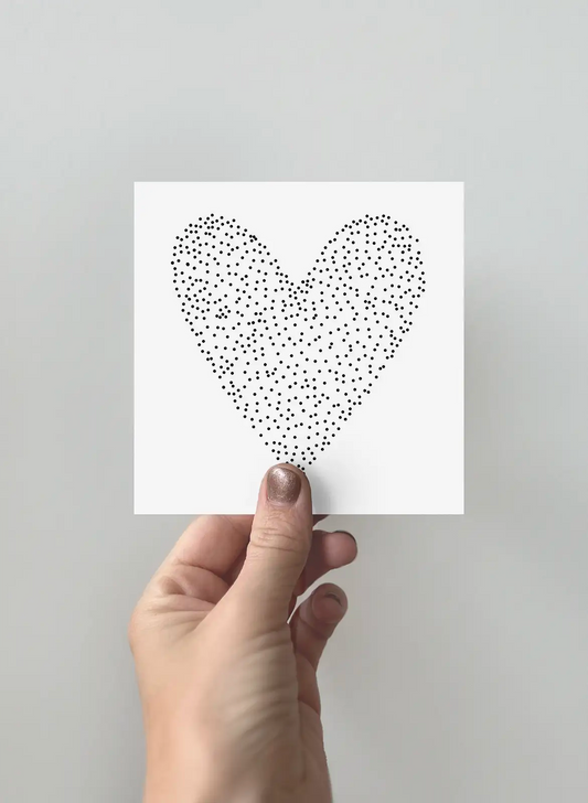 Greeting card - Heart - Dots