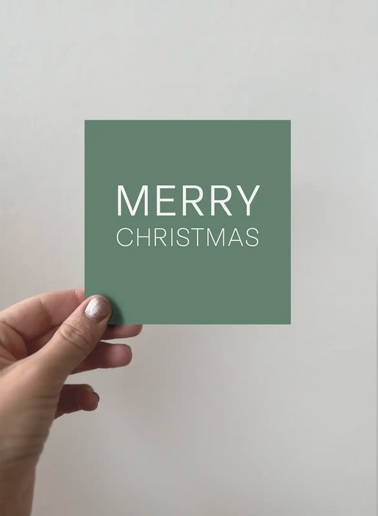 Greeting card - Merry Christmas - Green