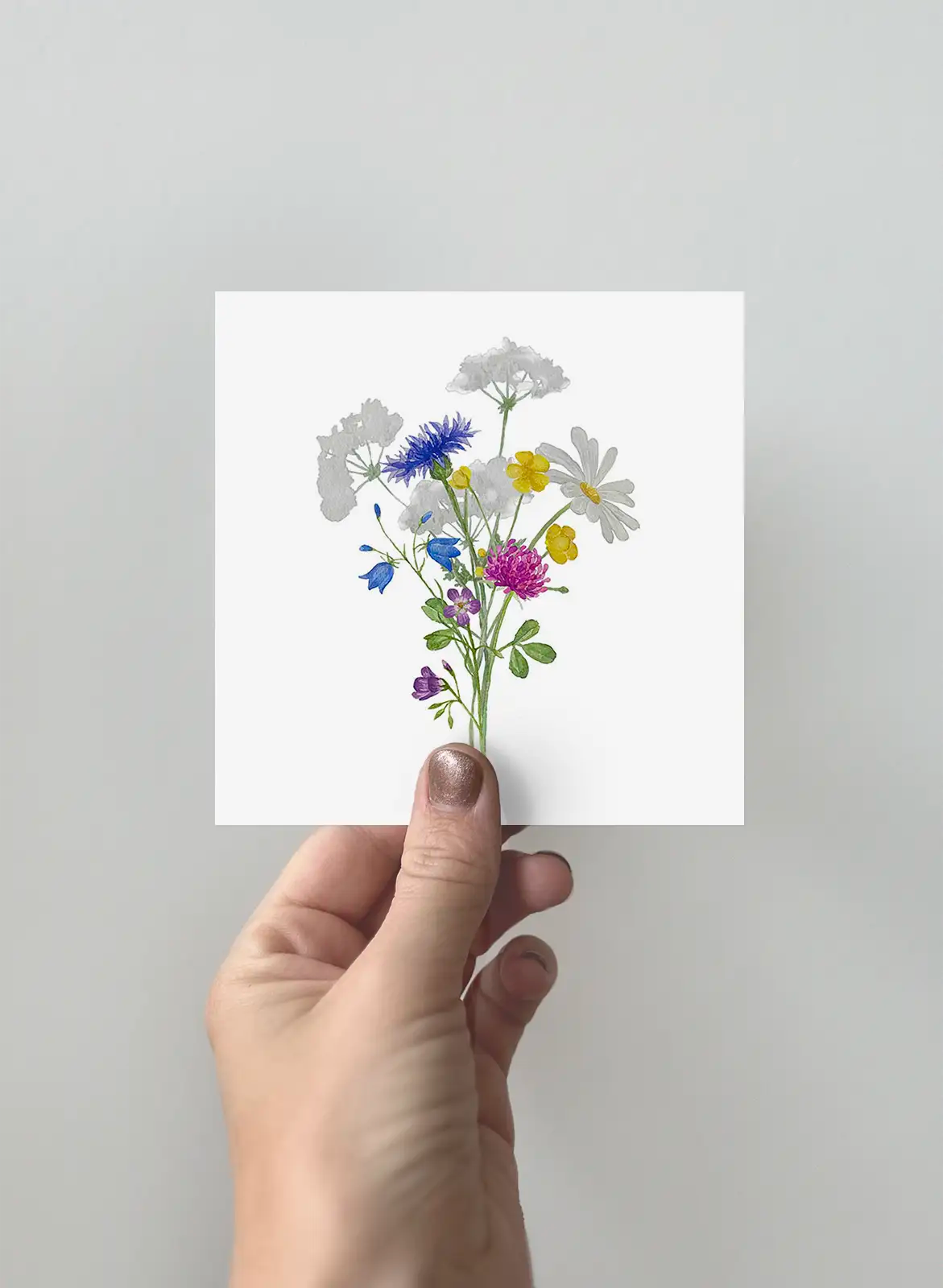 Greeting card - Seven flowers