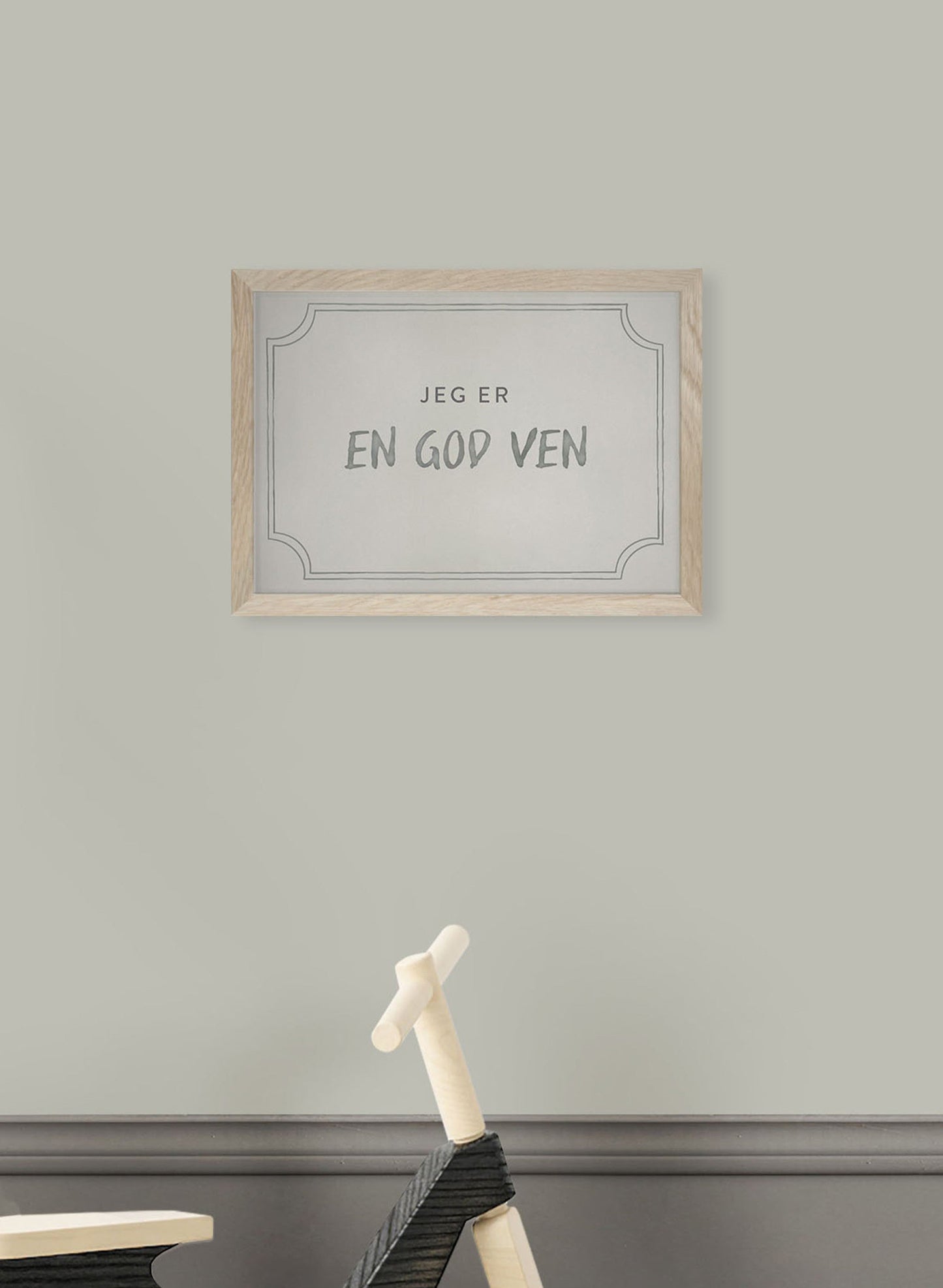 Diplom for at være en god ven, Dusty mint - Good Friend Diploma in Danish