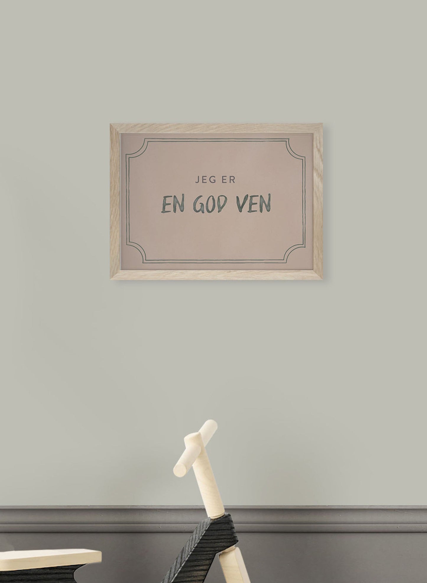 Diplom for at være en god ven, Dusty rose - Good Friend Diploma in Danish