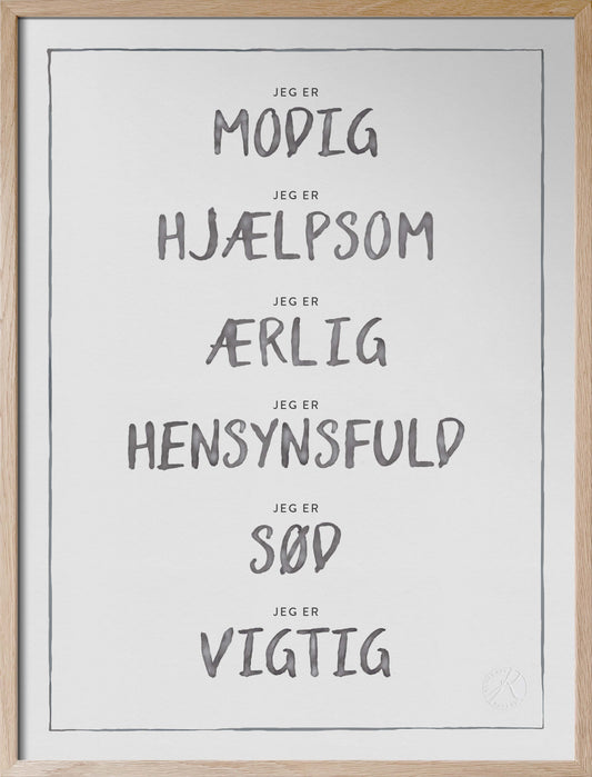 Jeg er, Dark Grey - I am in Danish
