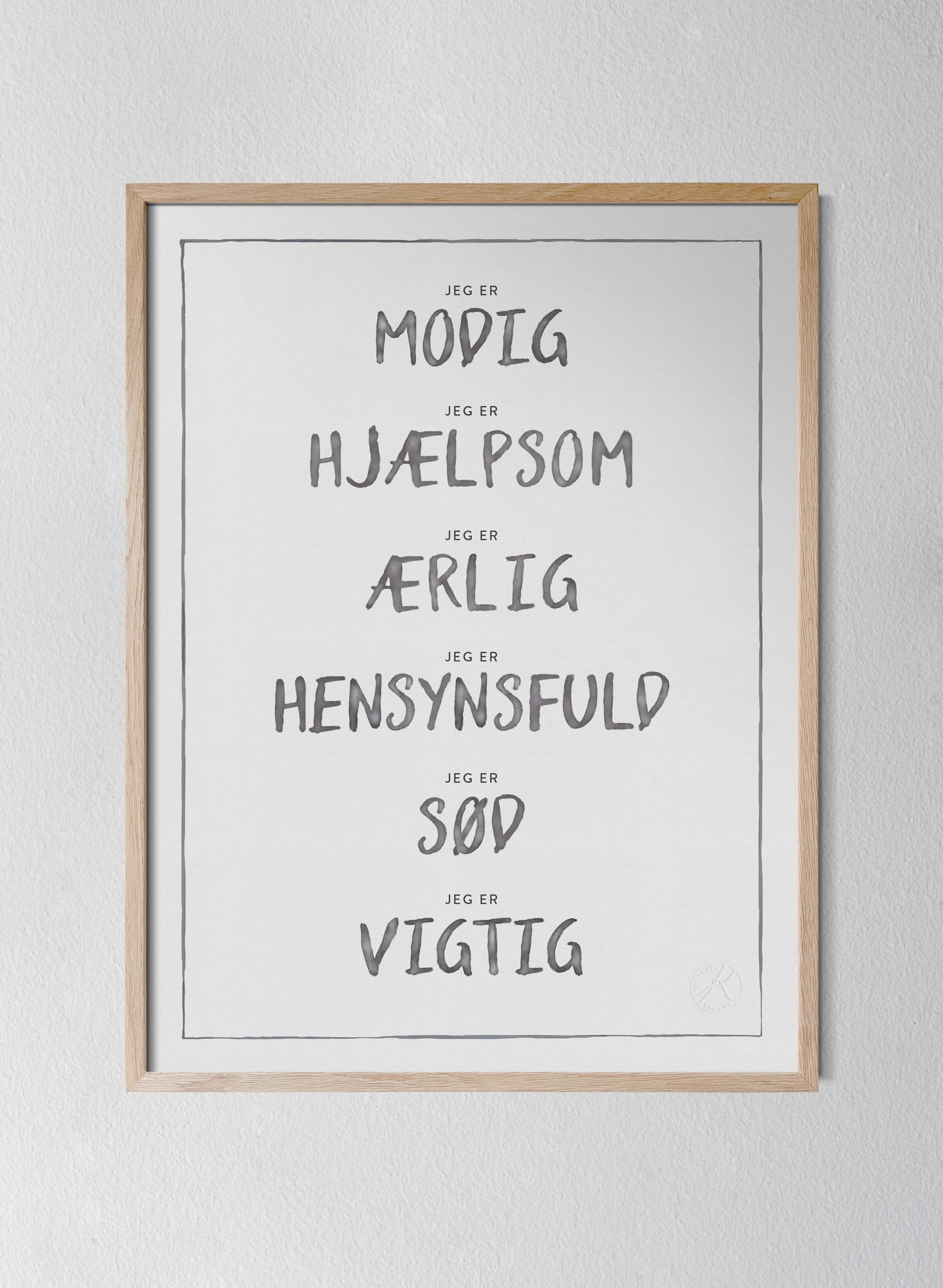 Jeg er, Dark Grey - I am in Danish