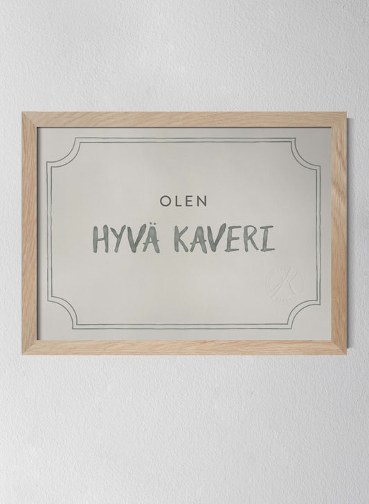 Kaveridiplomi, Dusty Mint - Good Friend Diploma in Finnish