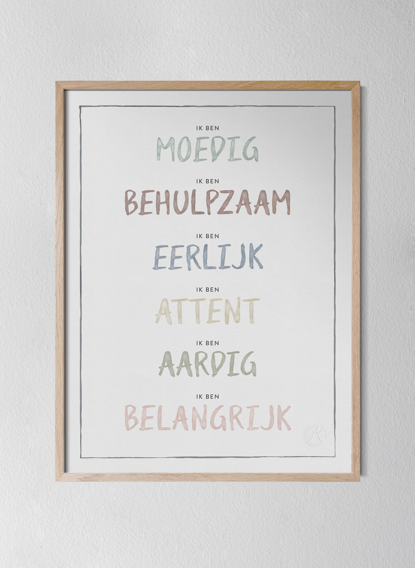 Ik ben, Dusty Pastel - I am in Dutch