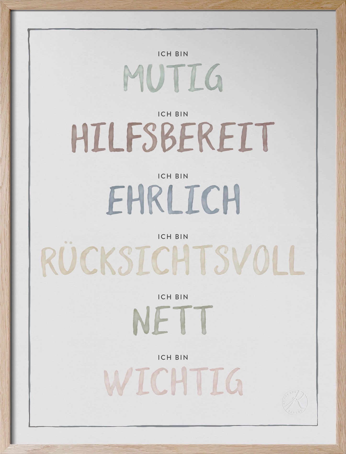 Ich bin, Dusty Pastel - I am in German