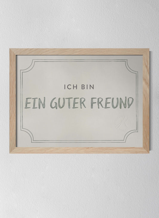 Freundschaftsdiplom, Dusty mint - Good Friend Diploma in German