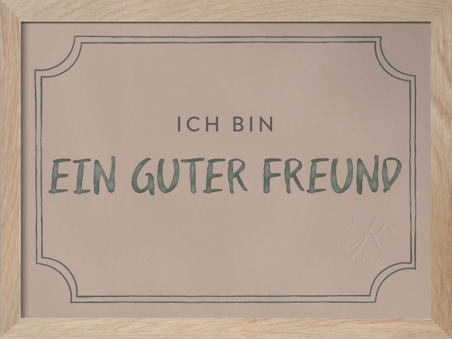 Freundschaftsdiplom, Dusty rose - Good Friend Diploma in German