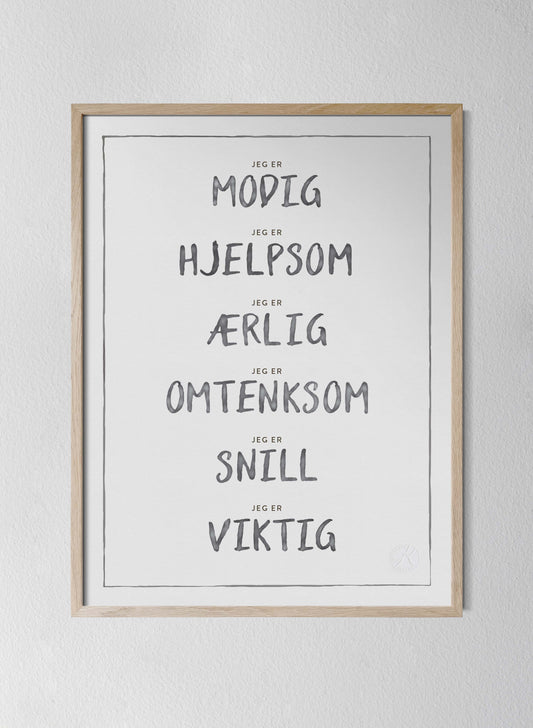 Jeg er, Dark Grey - I am in Norwegian