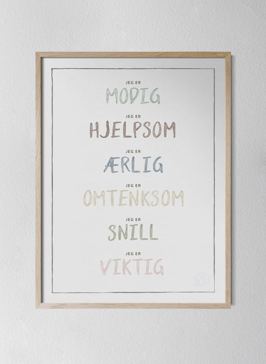 Jeg er, Dusty Pastel - I am in Norwegian