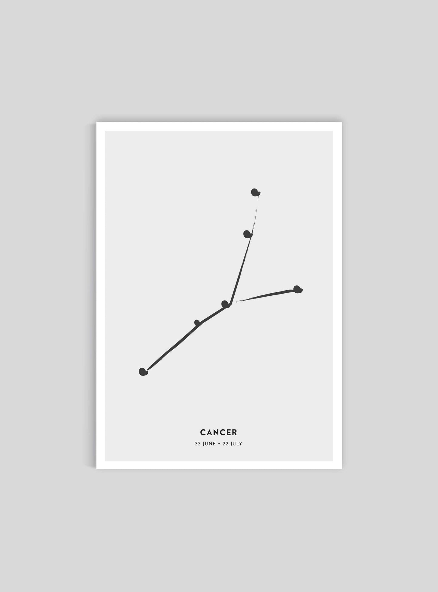 Zodiac sign Cancer - Kräftan - Mini print A5 - Kunskapstavlan