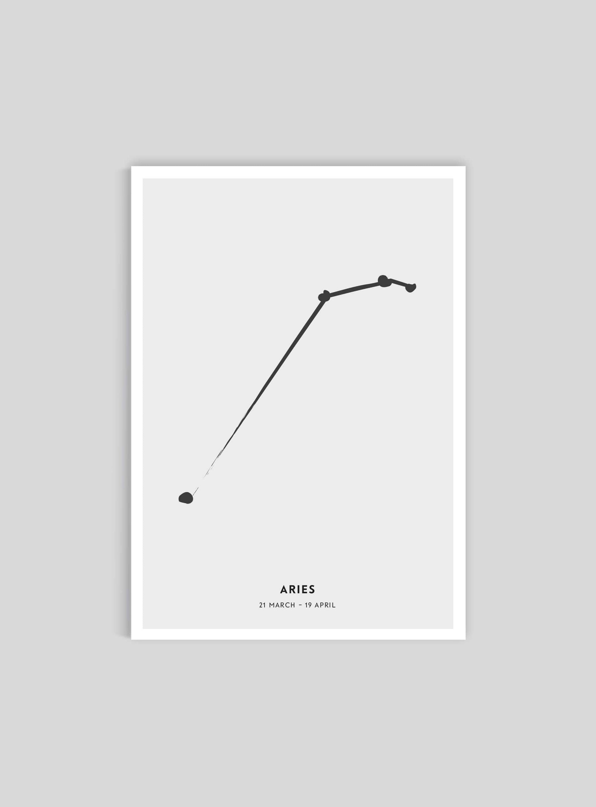 Zodiac sign Aries - Väduren - Mini print A5 - Kunskapstavlan